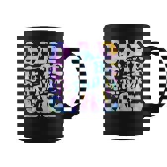 Dad Of The Birthday Girl Tie Dye Colorful 1St Bday Coffee Mug - Monsterry