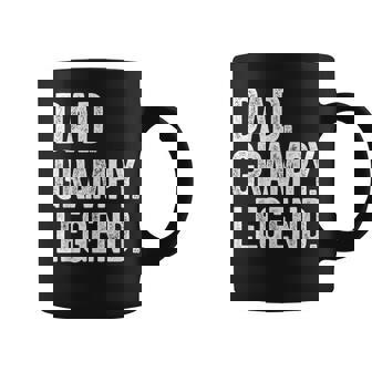 Dad Grampy Legend Vintage Distressed Bold Grampy Graphic Coffee Mug | Mazezy