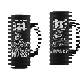 Dad Mows Best Riding Mower Retro Mowing Dad Coffee Mug - Thegiftio UK