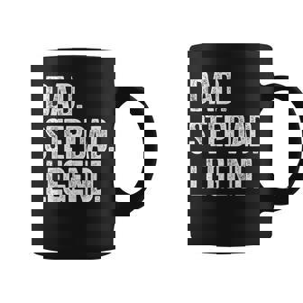 Dad Stepdad Legend Vintage Distressed Bold Stepdad Graphic Coffee Mug - Thegiftio