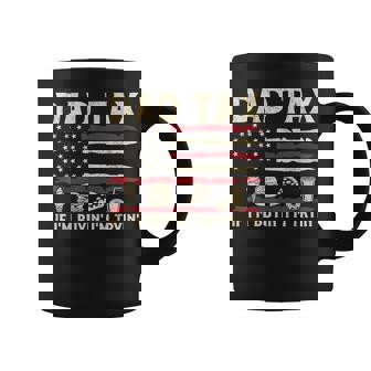 Dad Tax If I'm Buyin' I'm Tryin' Usa Flag Father's Day Coffee Mug | Mazezy
