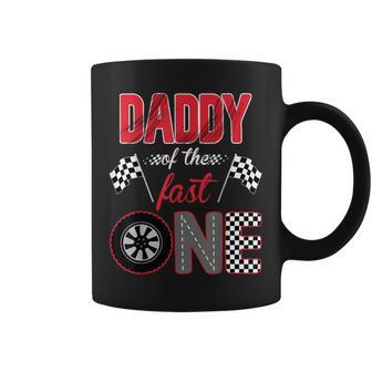 Daddy Of The Fast One Birthday 1St Race Car Family Coffee Mug - Thegiftio UK
