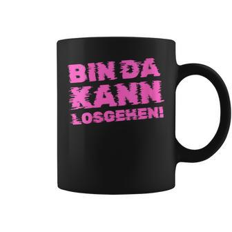 Damen Bin Da Kann Losgehen Lustiger Damenpruch Mit-Ausschnitt Tassen - Geschenkecke