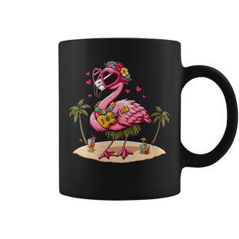 Damen Flamingo Hawaii-Kostüm Kinderommer Urlaub Flamingo Mit-Ausschnitt Tassen - Geschenkecke