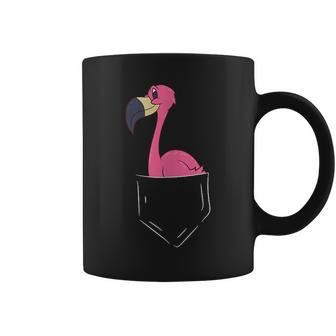 Damen Pink Flamingo In Der Tasche Flamingo In Tasche Flamingo Mit-Ausschnitt Tassen - Geschenkecke