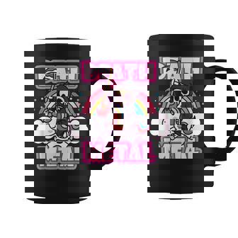 Death Metal Grim Reaper ピンクユニコーン ファニーヘビーメタル コーヒーマグ - Kawaiitshirt