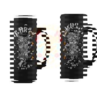 Democracy Has No Kings Cat Angry Coffee Mug | Mazezy