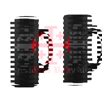 Deus Vult Jerusalem Cross Order Of The Holy Sepulchre Knight Coffee Mug - Monsterry