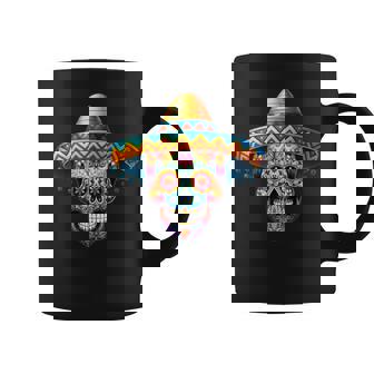 Dia De Los Muertos Sugar Skull Sombrero Day Of Dead Men Coffee Mug - Thegiftio