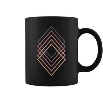Diamantes Abstracto Geométrico Moderno Arte Minimalista Ombre Taza de café - Regaloses