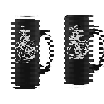 Dibujo De Ciclista Bicicleta De Montaña Ciclismo Taza de café - Regaloses
