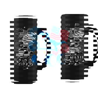 Dinosaur 4Th Of July T Rex Dinosaur Monster Truck Dino Coffee Mug | Mazezy