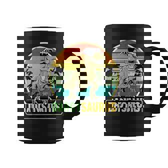 Dinosaurio Daddysaurus T-Rex Divertido Tema A Juego Para Familias Taza de café - Regaloses