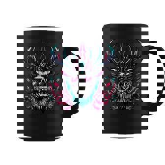 Dirndl Lederhose Hirsch Oktoberfest Heavy Metal Rock Roll Taza de café - Regaloses