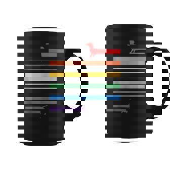 Divertido Regalo De Perro Con La Bandera Del Arco Iris De Perroalchicha Del Orgullo Gay Lgbt In Mangas Taza de café - Regaloses