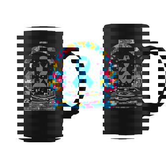 Dj ヘッドフォン パズル 自閉症啓発 自閉症 レディース メンズ コーヒーマグ - Kawaiitshirt