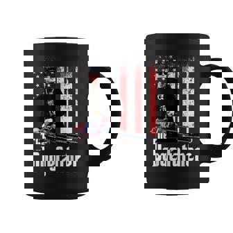 The Dogefather With Chainsaw Usa Flag For Women Coffee Mug | Mazezy