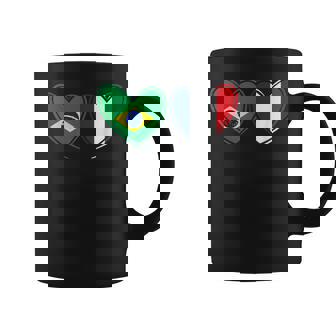 Drapeau Brésil France Coeur Brésil Français Patriotique Tasse - Cadeauxyz