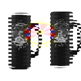 Drapeau Ovale Freedom For Tibet Tasse - Cadeauxyz