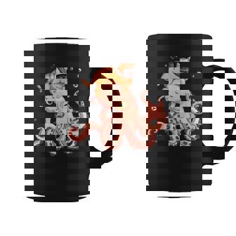 Drôle De Chat Chevauchant La Pieuvre Tasse - Cadeauxyz