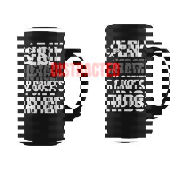 Easily Distracted By Corvette's And Dogs Coffee Mug | Mazezy