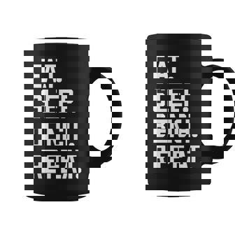 Eatleep ジム ワークアウト トレーニング ベンチプレス ウエイトリフティング コーヒーマグ - Kawaiitshirt