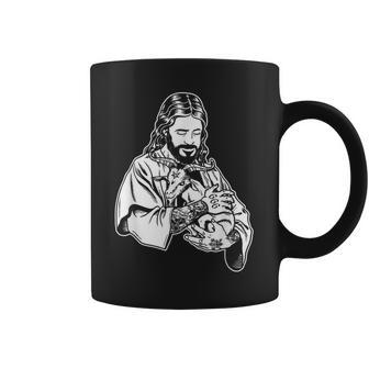 El Ateo Anticristo Jesús Ama Aatanás Baphomet Cabra Negra Taza de café - Regaloses