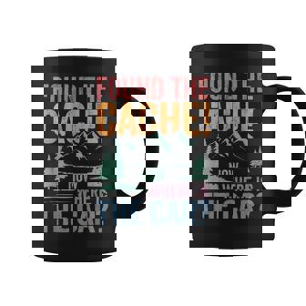 Encontré El Caché Ahora ¿Dónde Está El Coche Divertido Amante Del Geocaching Taza de café - Regaloses