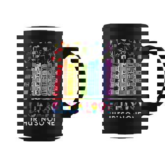 Equality Hurts No One Book Flower Rainbow Pride Month Lgbtq Coffee Mug - Monsterry