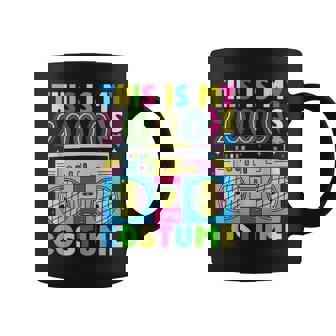 Este Es Mi Disfraz De Los Años 2000 Estilo 2000 Fiesta Retro Taza de café - Regaloses
