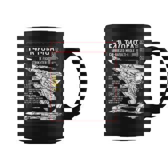 F-14 Tomcat Us American Carrier航空機 ブループリント コーヒーマグ - Kawaiitshirt