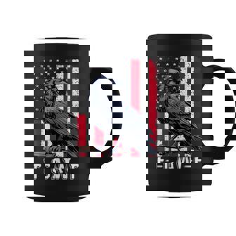 F-Caw-F Black Crow Black Bird Retro Usa Flag Vintage F-Caw-F Coffee Mug | Mazezy
