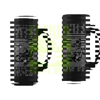Father Mows Best Riding Mower Vintage Mowing Dad Coffee Mug - Thegiftio UK