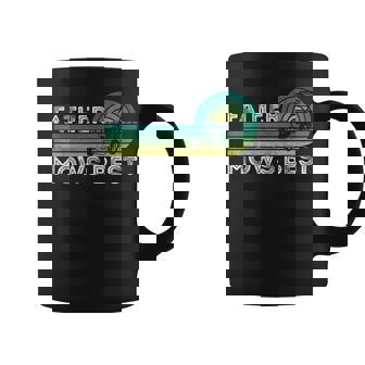 Father Mows Best Lawn Care Dad Mowing Gardener Father's Day Coffee Mug | Mazezy