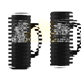 Father Mows Best Lawn Care Dad Mowing Patriotic Father's Day Coffee Mug | Mazezy
