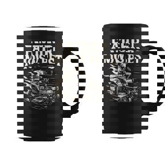 Father Mows Best Zero-Turn Mower Dad Lawn Mowing Coffee Mug - Thegiftio UK