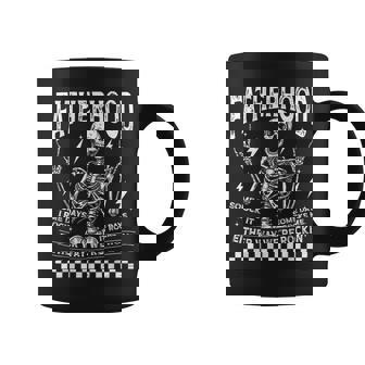 Fatherhood Some Days I Rock It Father's Day Skeleton Dad Coffee Mug | Mazezy