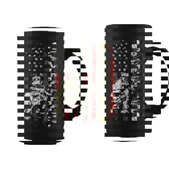 Fathers Day Baseball Dad Flag Dad Baseball Catcher Coffee Mug | Mazezy