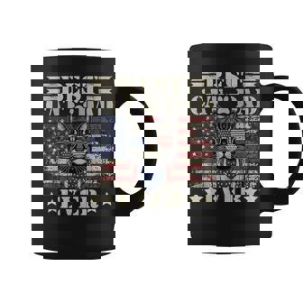 Fathers Day Patriotic Dad Cat Daddy Best Cat Dad Ever Coffee Mug - Monsterry