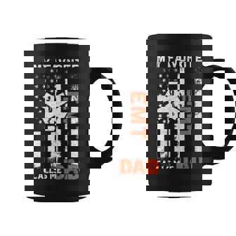My Favorite Emt Calls Me Dad Usa Flag Father's Day Coffee Mug - Monsterry
