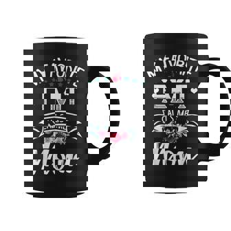 My Favorite Emt Calls Me Mom Flowers Coffee Mug - Monsterry