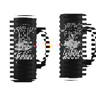 My Favorite People Call Me Gamma Floral Birthday Gamma Small Black Coffee Mug - Monsterry