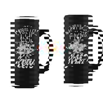 My Favorite People Call Me Meme Floral Birthday Meme Small Black Coffee Mug - Monsterry