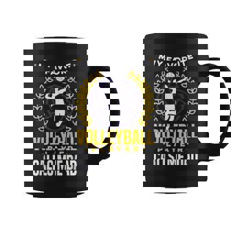 My Favorite Volleyball Player Calls Me Dad Father's Day Coffee Mug - Thegiftio UK