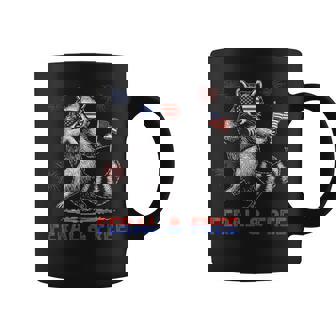 Feral & Free Patriotic Raccoon Feral And Free 4Th July Coffee Mug - Thegiftio UK