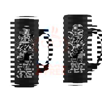 Feral & Free Red White And Feral 4Th Of July Raccoon Meme Coffee Mug - Thegiftio UK