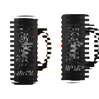 Feral But Free Fireworks Feral Summer Raccoon 4Th Of July Coffee Mug - Thegiftio UK