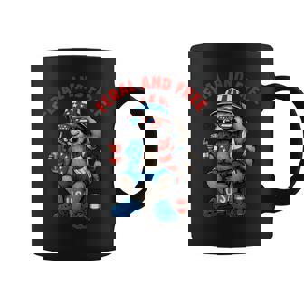 Feral And Free Raccoon Feral But Free 4Th Of July Coffee Mug - Thegiftio UK