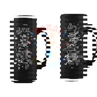 Feral But Free Raccoon 4Th Of July Usa Patriotic Coffee Mug - Thegiftio UK