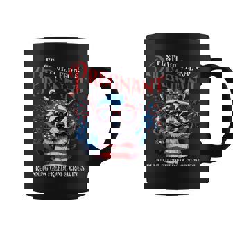 Festive Feral And Pregnant Running On Freedom And Cravings Coffee Mug - Thegiftio